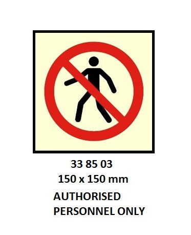338503-SIGN WHITE VINYL SELF ADHESIVE, #8503 150X150MM NO VISITORS