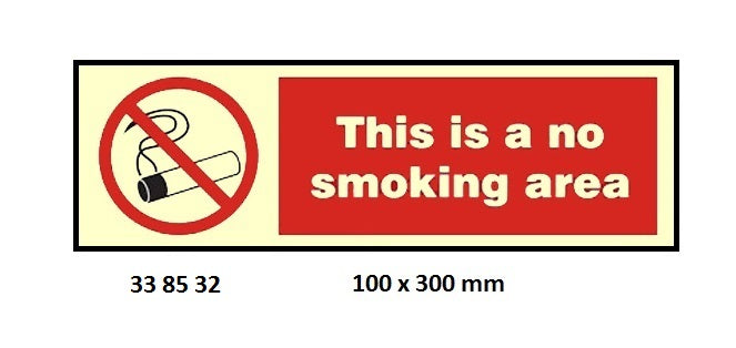 338532-SIGN WHITE VINYL SELF ADHESIVE, PROHIBITION #8532 100X300MM