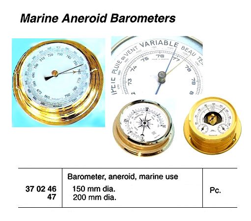 370246-BAROMETER ANEROID MARINE USE, 150MM DIAM