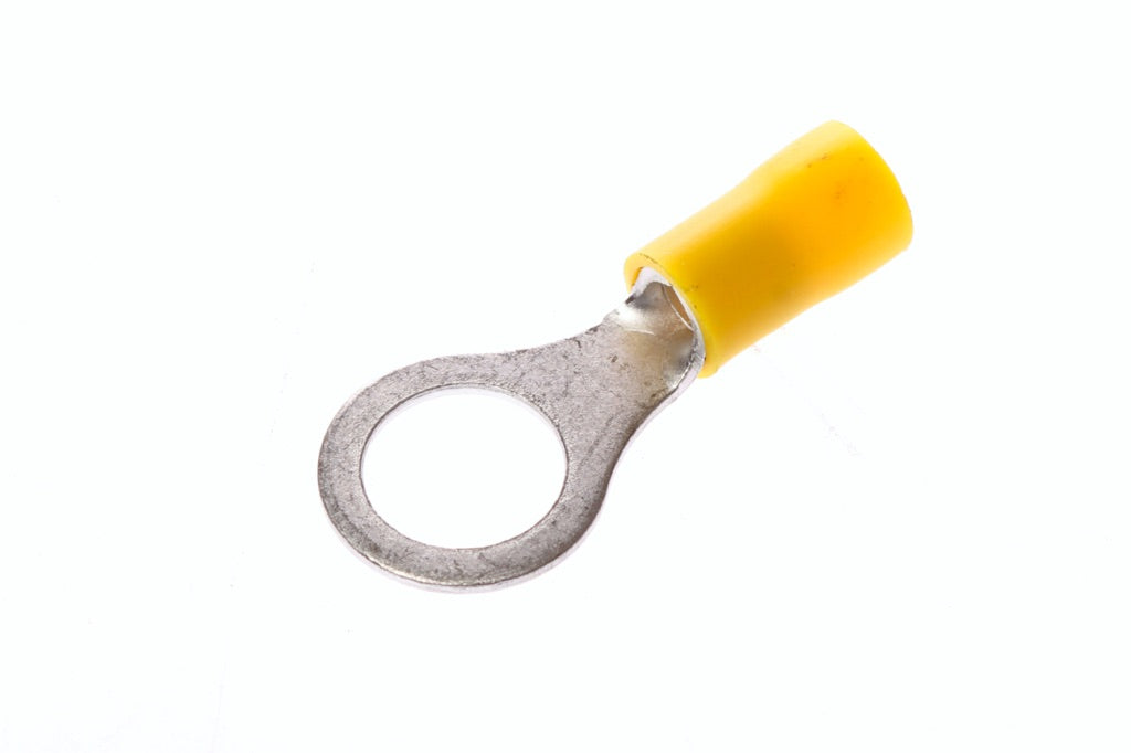 794529-TERMINAL LUG INSULATED EYELET, 5.5MM2 HOLE DIA 10MM YELLOW