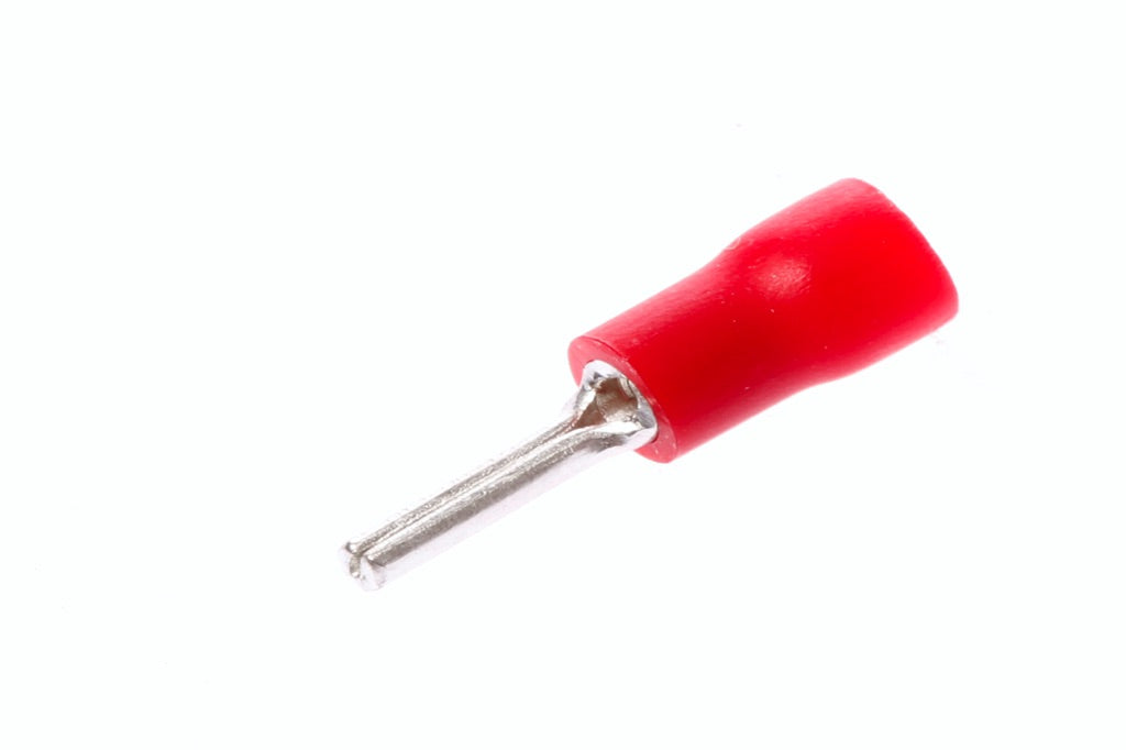 794562-TERMINAL LUG INSULATED, FLAT PIN 1.25MM2 W:3MM RED