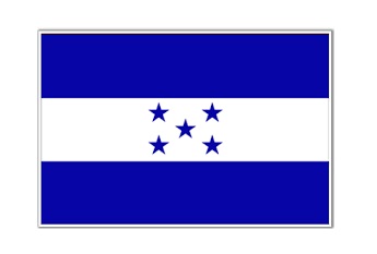 371327-FLAG NATIONAL 4?X 6? BUNTING, HONDURAS