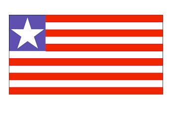 371342-FLAG NATIONAL 4?X 6? BUNTING, LIBERIA