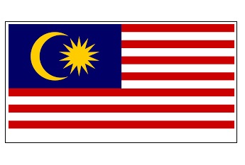 371344-FLAG NATIONAL 4?X 6? BUNTING, MALAYSIA