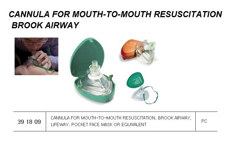391809-CANNULA FOR MOUTH-TO-MOUTH, RESUSCITATION