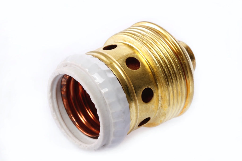 793521-LAMP HOLDER EUROPEAN BRASS, E-40 WITH BUSHING 3/8?
