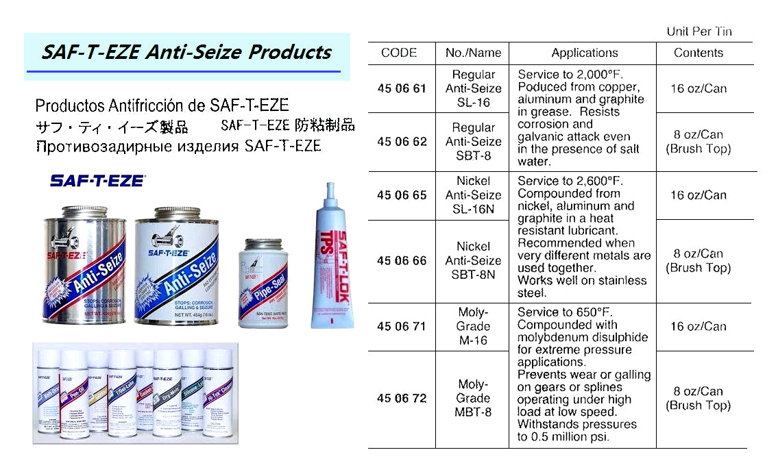 450661-SAF-T-EZE REGULAR ANTI-SEIZE, SL-16 16 OZ/CAN