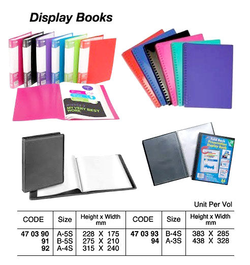 470392-DISPLAY BOOK WITH 20 HOLDERS, A-4S