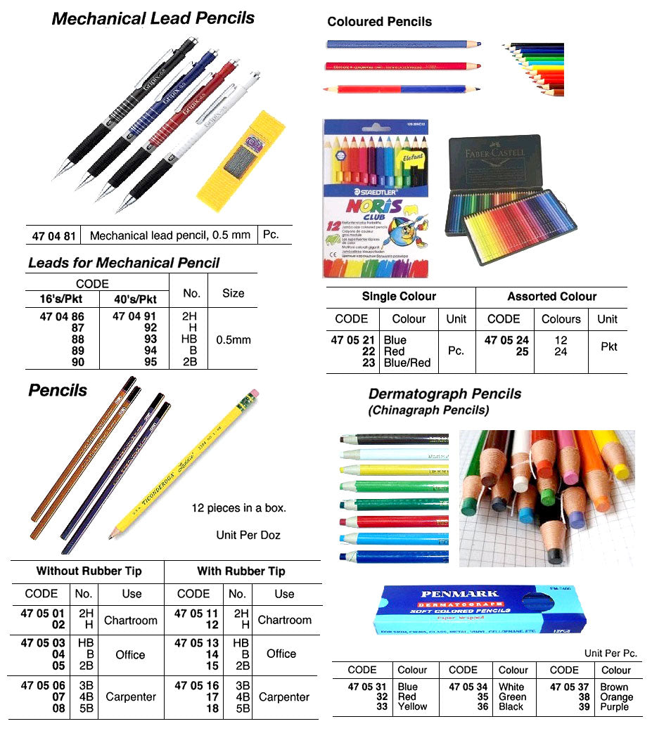 470501-PENCIL FOR CHARTROOM USE 2H, WITHOUT RUBBER TIP