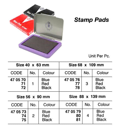 470573-STAMP PAD BLUE NO.2 56X90MM