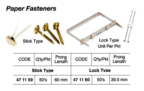 471160-FILE FASTENER BRASS 50?S