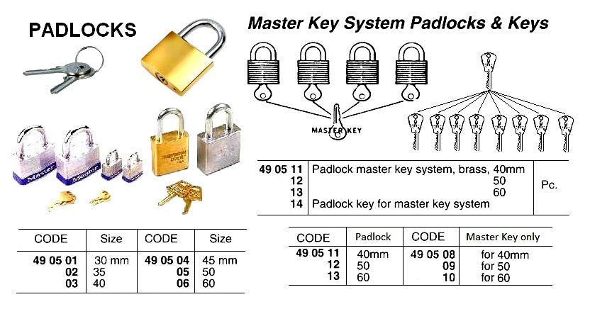 490501-PADLOCK BRASS 30MM WITH 2KEYS