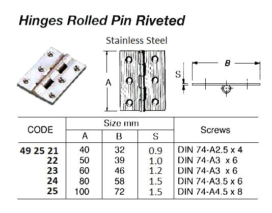 492525-HINGE STAINLESS STEEL 72X100MM, SCHWEPPER 8001