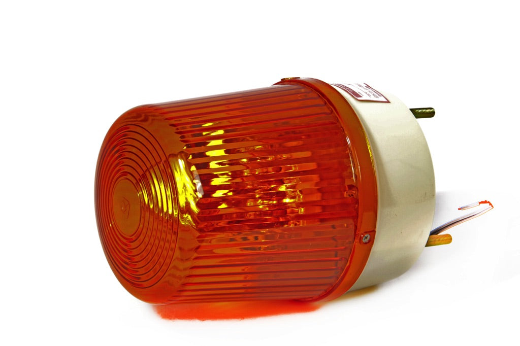 792198-ROTARY LIGHT WARNING YELLOW, AC 200V 30W POLYCARBONATE