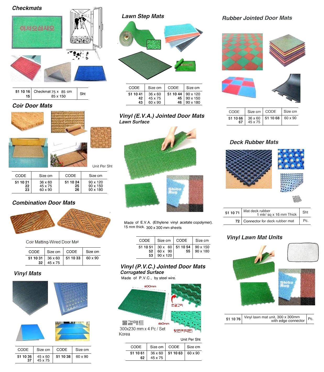 511051-MAT VINYL LAWN JOINTED, E.V.A. 30X60CM