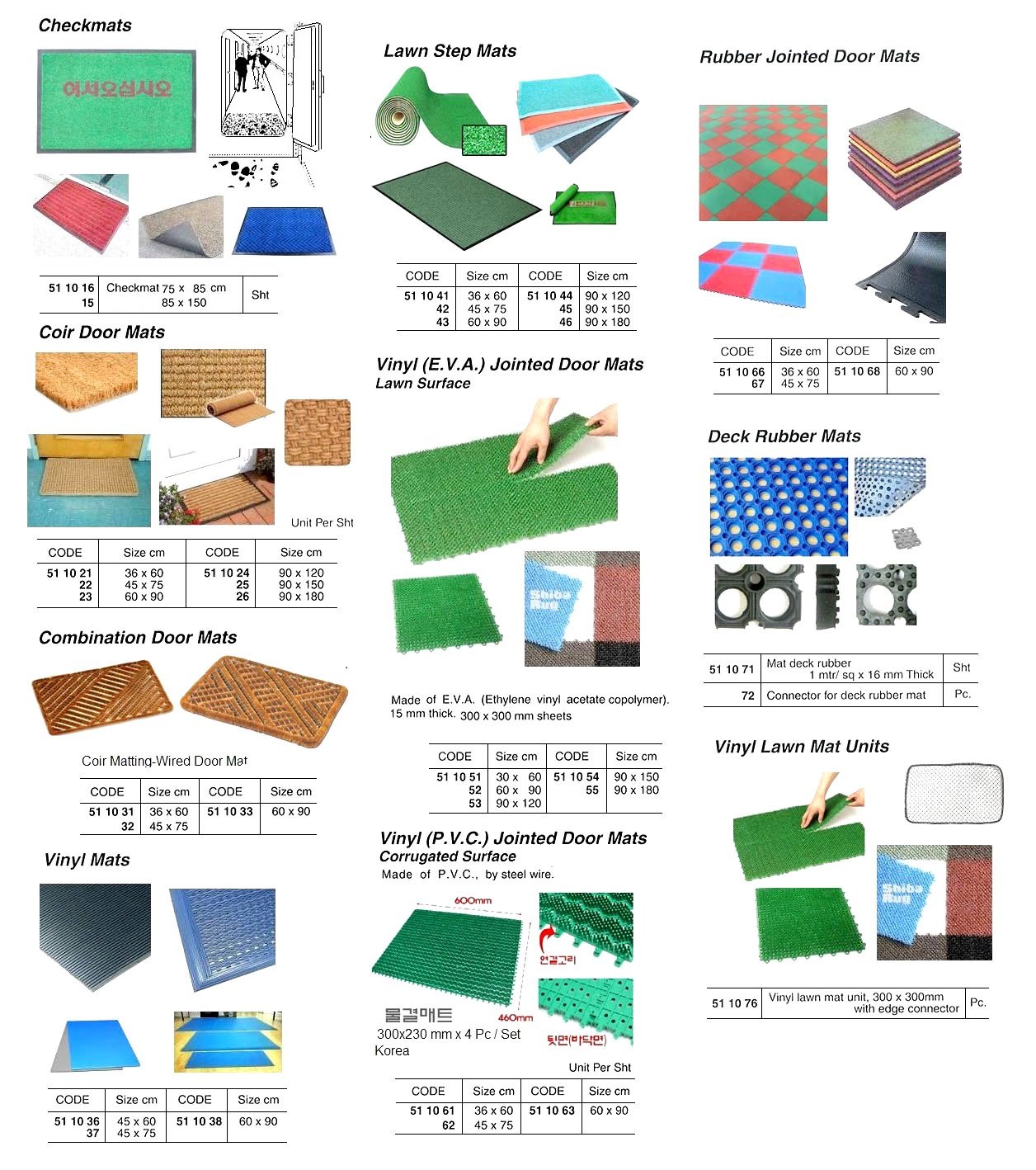 511056-MAT VINYL LAWN JOINTED, E.V.A. 45X60CM
