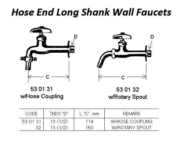 530131-BIB TAP COLD 1/2? WATERLINE