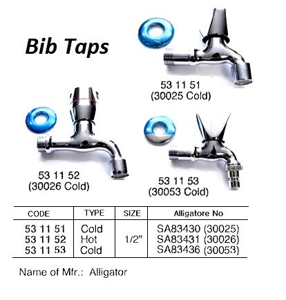 531151-TAP BIB COLD WATERLINE 1/2?, SA83430 (30025)