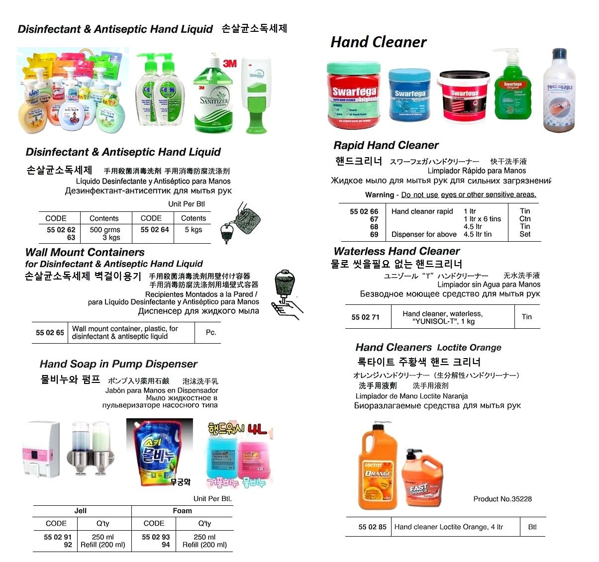 550271-HAND CLEANER WATERLESS 1KGS