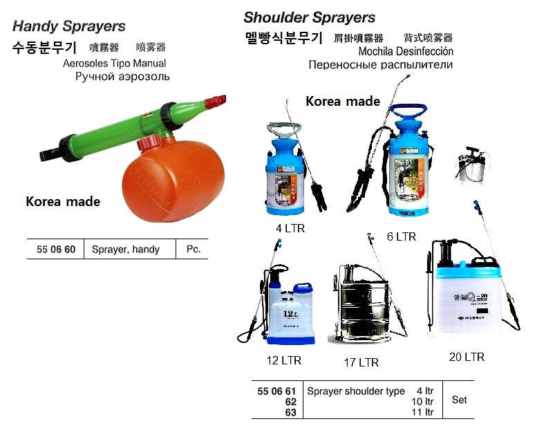 550663-SPRAYER SHOULDER TYPE 11LTR