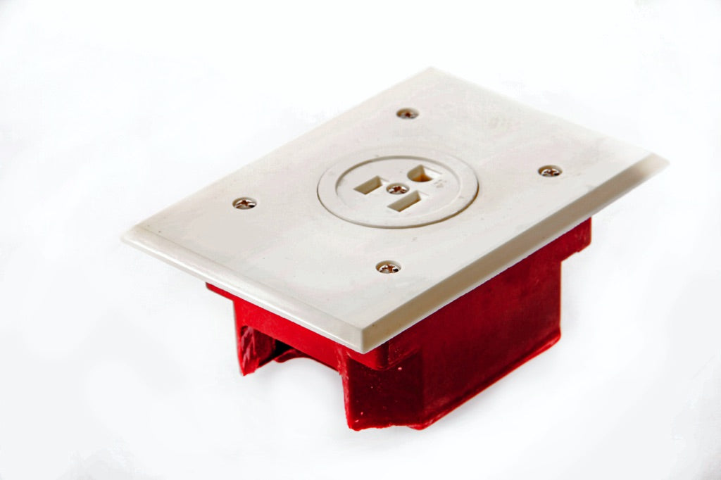 792973-RECEPTACLE CABIN FLUSH SINGLE, PLASTIC PLATE