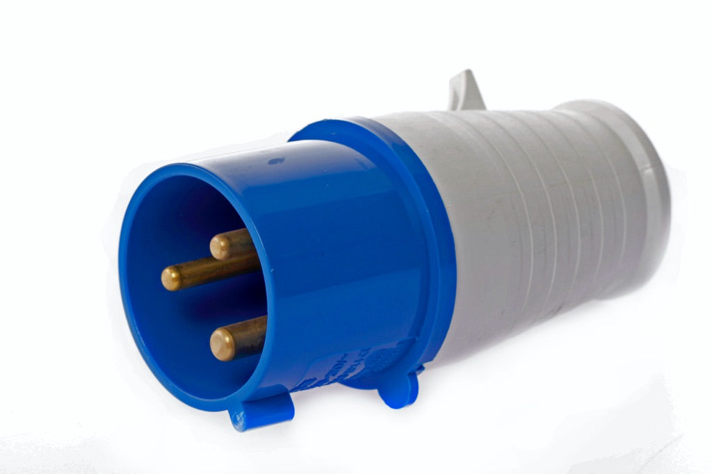 792702-PLUG CEE MALE AC220V BLUE 3P, 32AMP 6H IP44