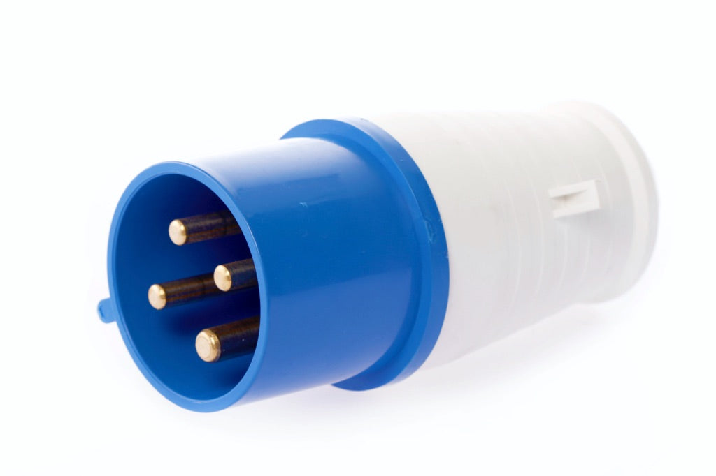 792707-PLUG CEE MALE AC220V BLUE 4P, 32AMP 9H IP44