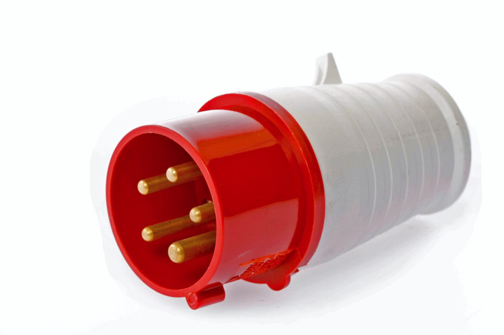792714-PLUG CEE MALE AC380V RED 5P, 16AMP 6H IP44