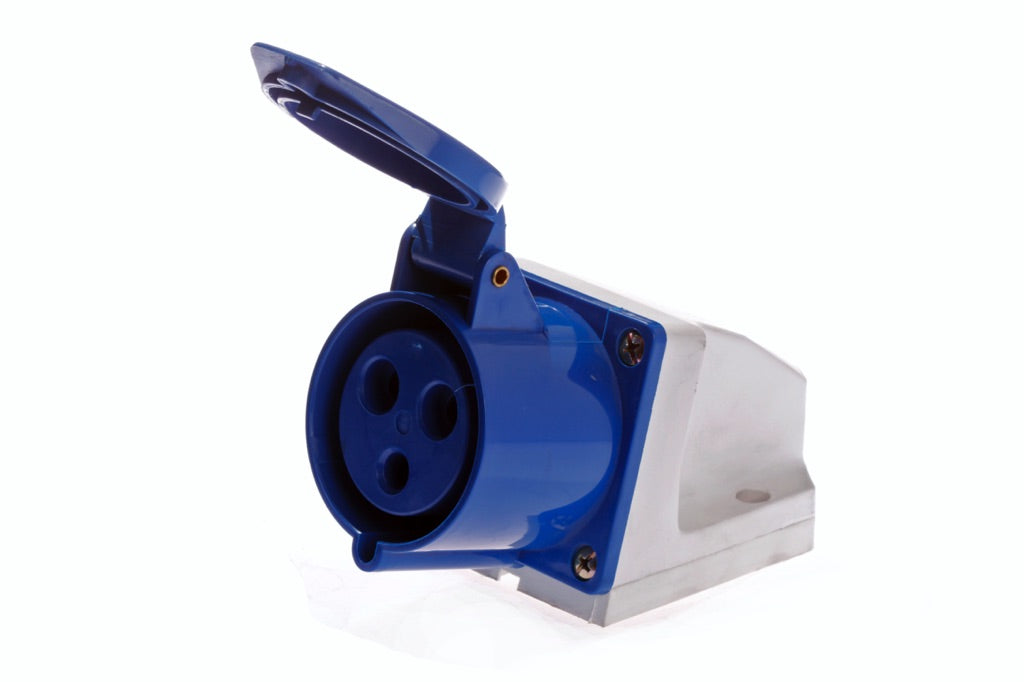 792733-RECEPTACLE CEE AC220V BLUE 3P, 32AMP 6H IP44