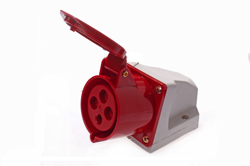 792739-RECEPTACLE CEE AC380V RED 4P, 16AMP 6H IP44