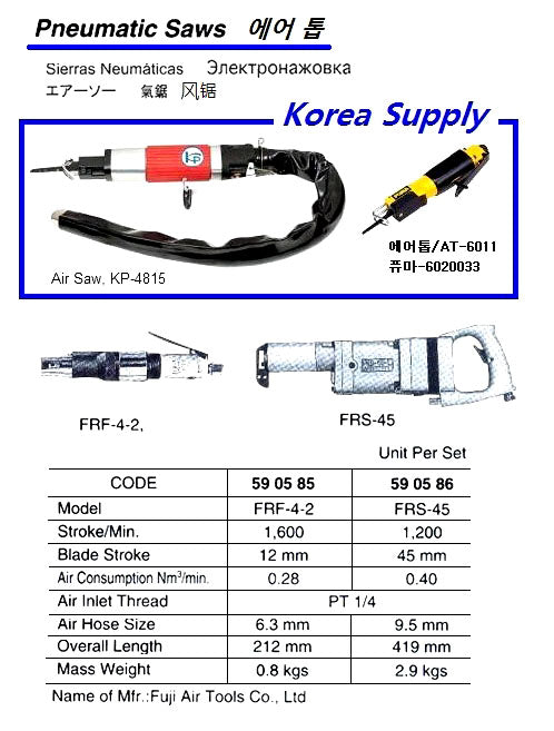 590586-SAW PNEUMATIC FUJI FRS-45, STROKE 1200/MIN