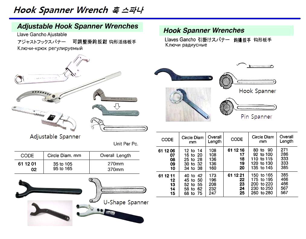 611207-WRENCH HOOK SPANNER 16-20MM