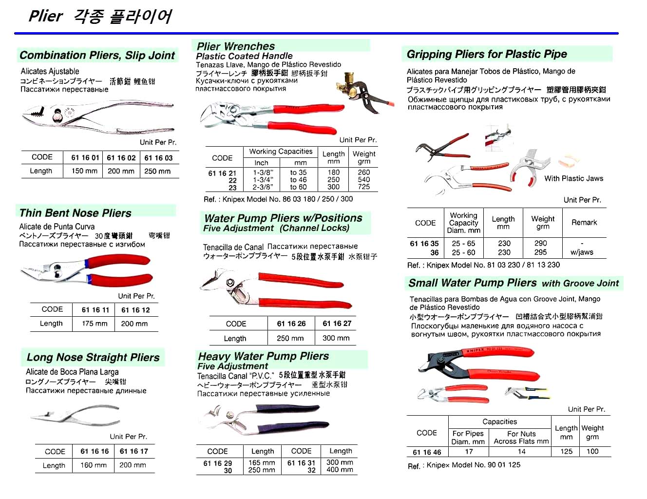 611611-PLIER THIN BENT-NOSE 175MM