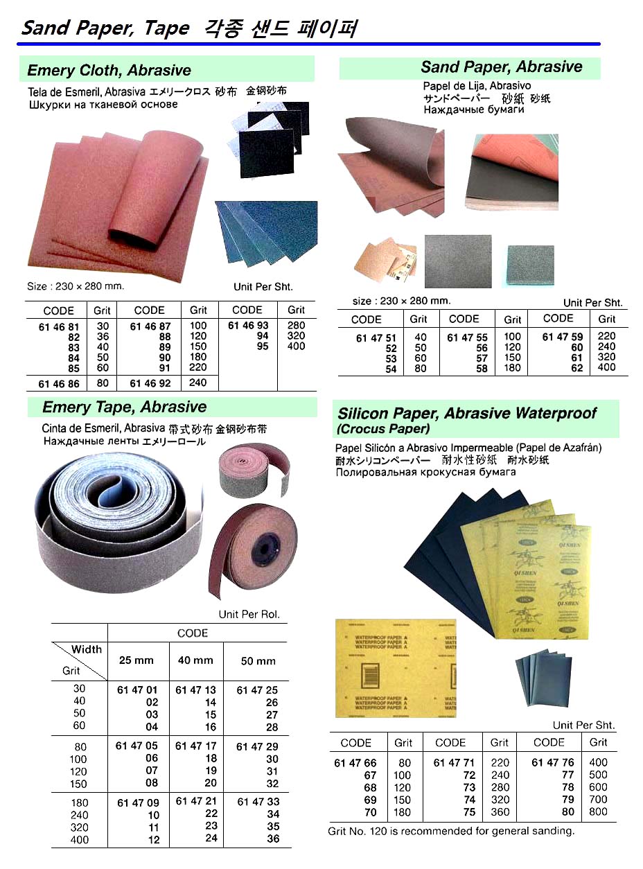 614760-SAND PAPER ABRASIVE 230X280MM, GRIT #240