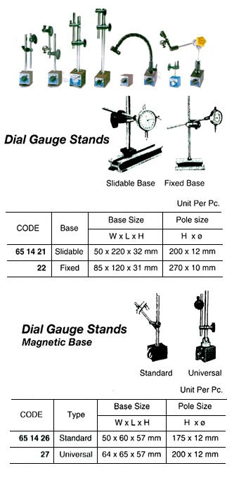 651426-DIAL GAUGE STAND MAGNETIC BASE, STANDARD 50X60X57MM