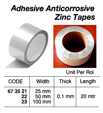 673522-ZINC TAPE ADHESIVE, ANTI-CORROSIVE 50X0.1MMX20MTR