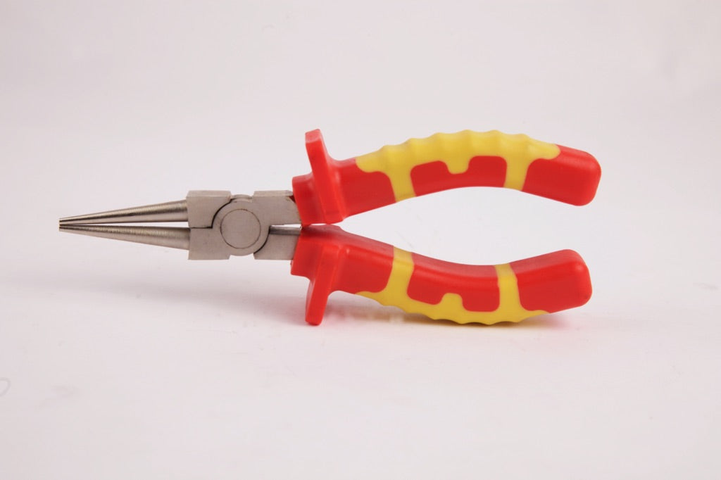611682-PLIER ROUND-NOSE, PLASTIC COVERED HANDLE 150MM