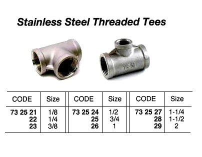 732528-TEE STAINLESS STEEL 1-1/2, THREADED