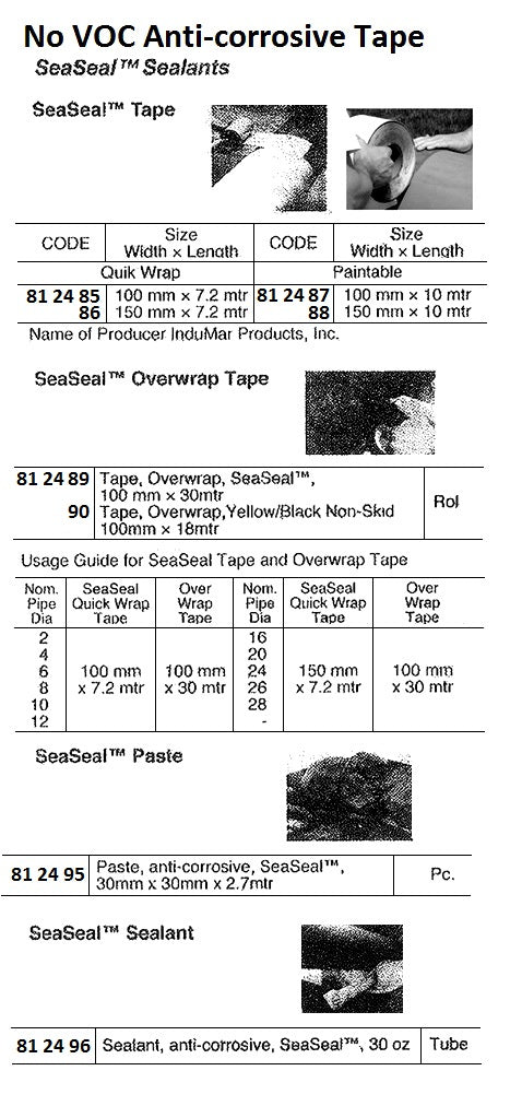 812486-TAPE ANTI-CORROSIVE NO VOC, SEASEAL QUICK WRAP 150MX7.2MTR