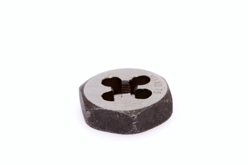 632162-DIE RETHREADING HEX STRAIGHT, THREAD PF1/4X19TPI C. STEEL