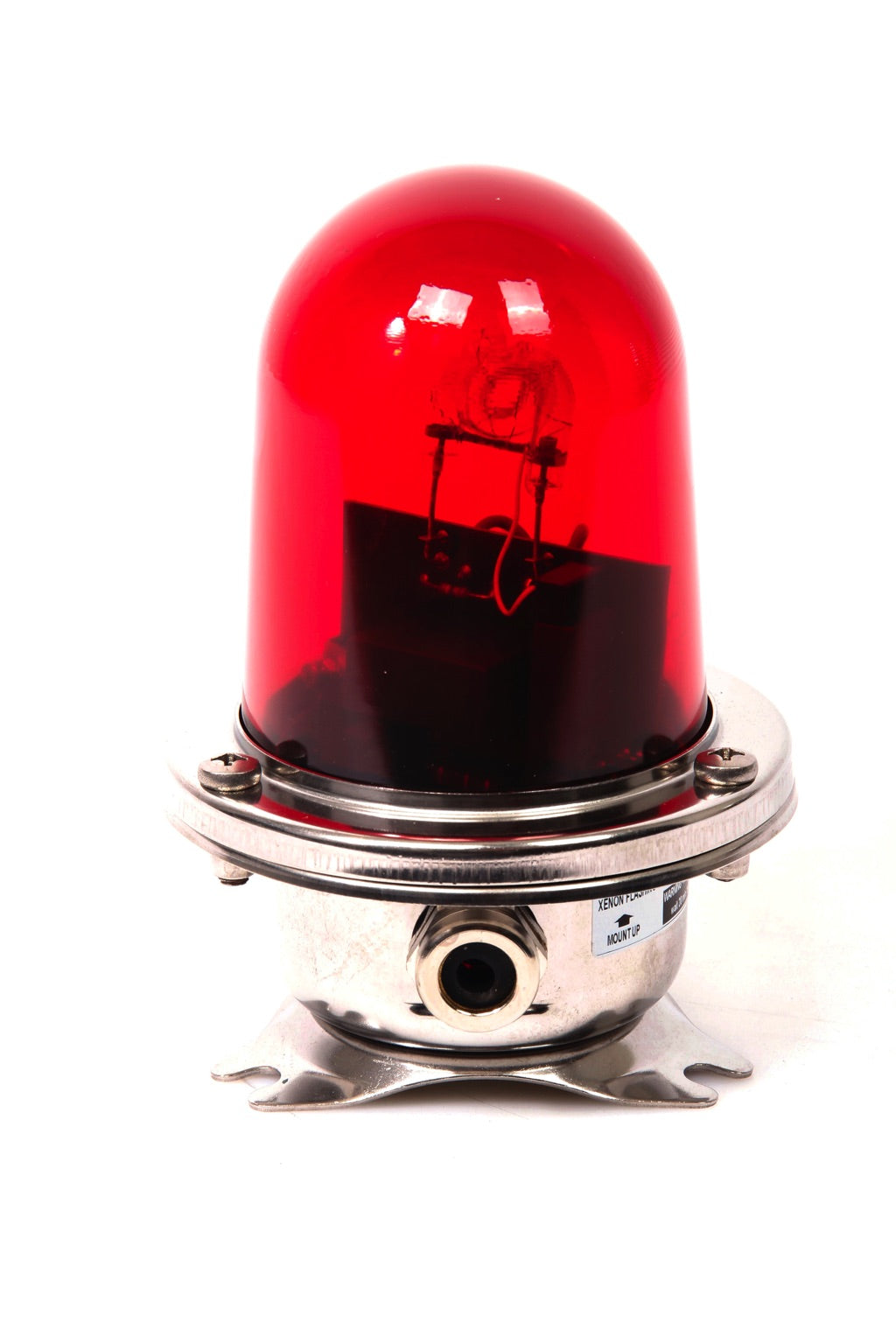 370466-RED FLASHING LIGHT 100-115V, 60W POLYCARBONATE