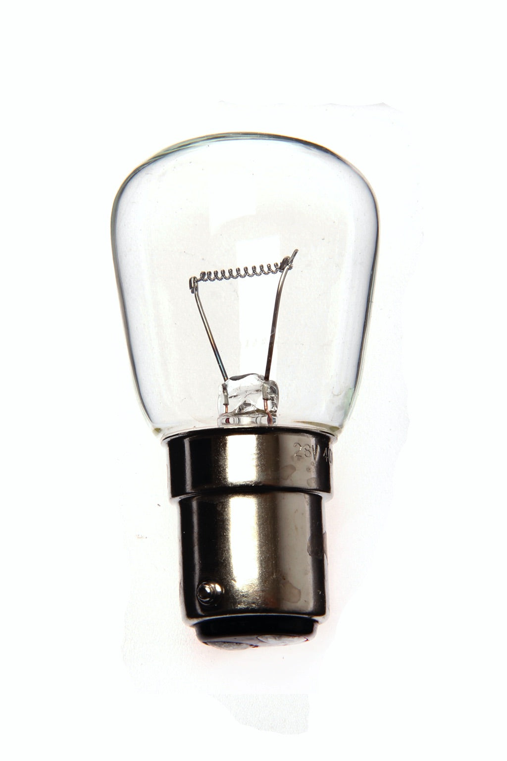 790776-LAMP PILOT TUBULAR CLEAR BA15D, 24V 40W 25X70MM