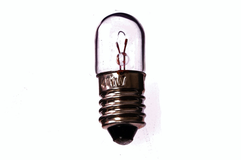 790501-LAMP PILOT TUBULAR CLEAR E-10, 6.3V 0.15A 10X28MM