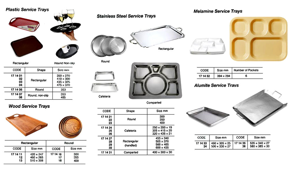 171402-SERVICE TRAY RECTANGULAR, PLASTIC 410X300MM