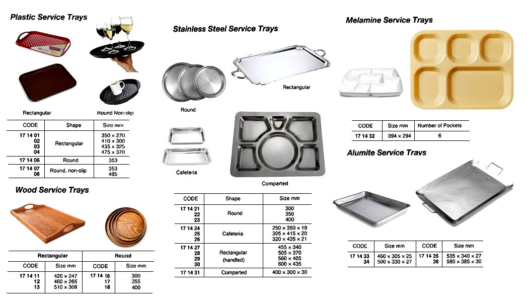 171403-SERVICE TRAY RECTANGULAR, PLASTIC 435X325MM