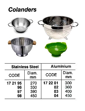 172203-COLANDER ALUMINIUM 400MM DIAM