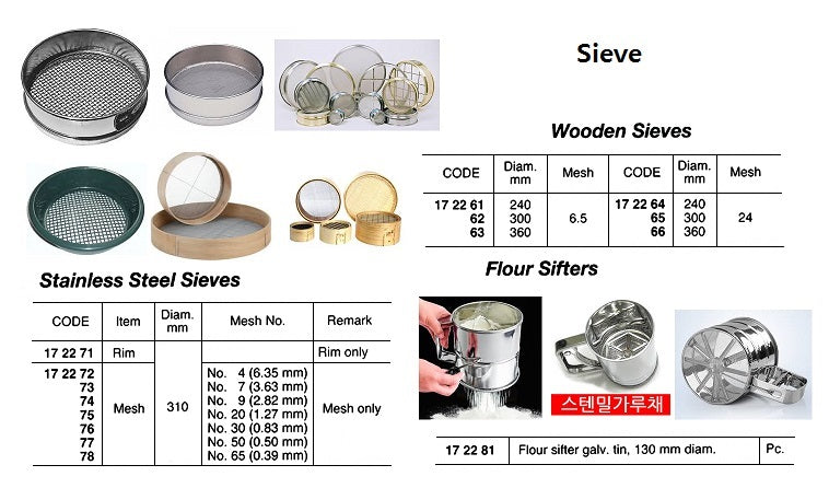 172272-SIEVE MESH ONLY STAINLESS, MESH NO.4(6.35MM)X310MM DIAM