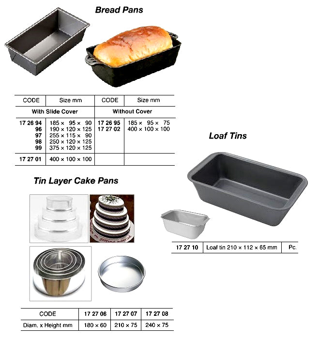 172701-BREAD PAN TIN PLATE, W/SLIDE COVER 400X100X100MM