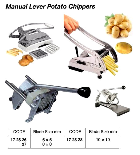 172828-POTATO CHIPPER MANUAL LEVER, BLADE SIZE 10X10MM