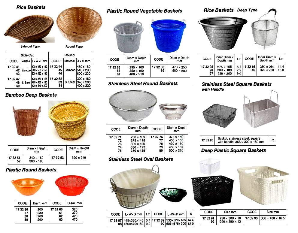 173258-BASKET ROUND PLASTIC, 260MM DIAM